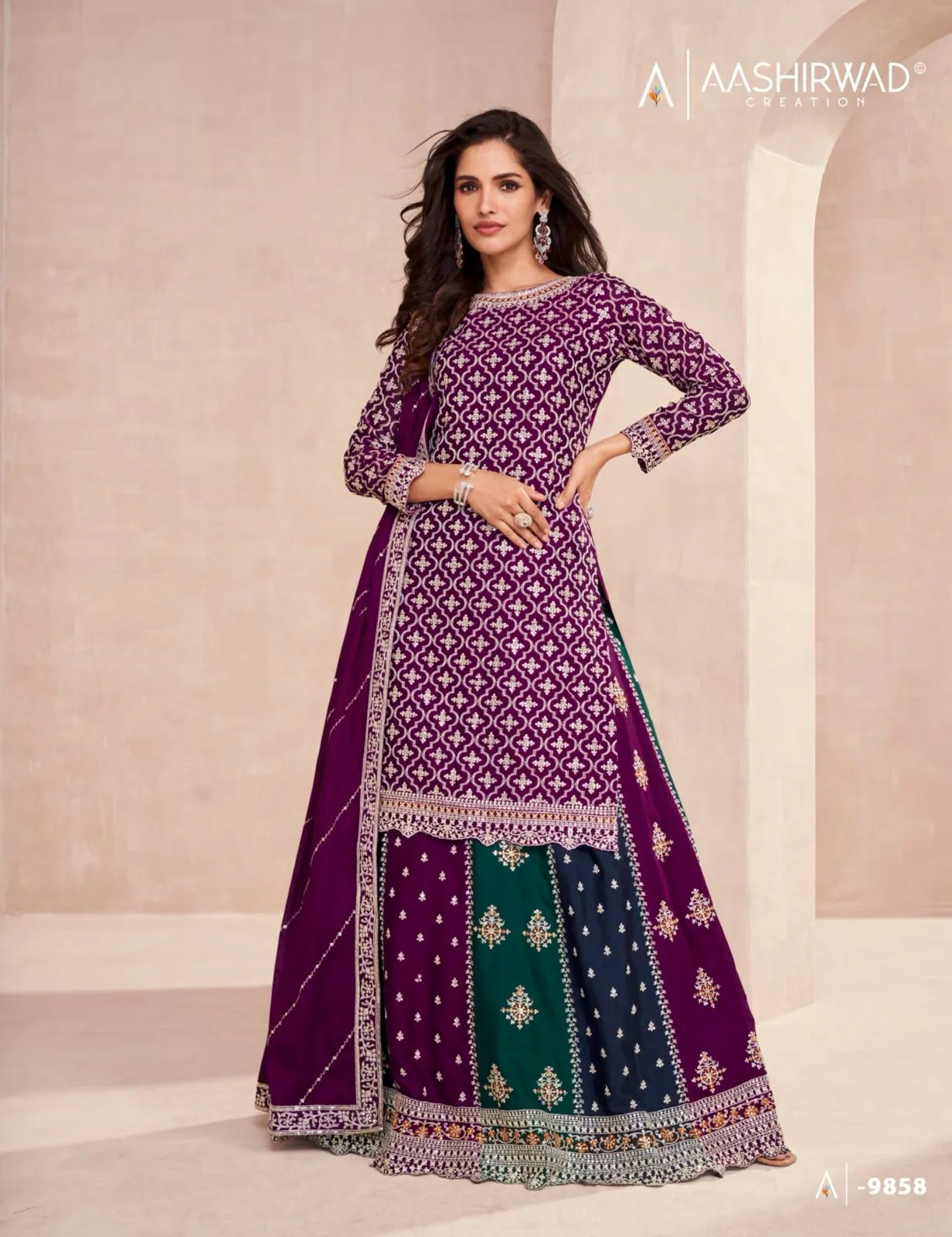 Aashirwad Gulkand Colors Premium silk Salwar Kameez Collection (2400x03)