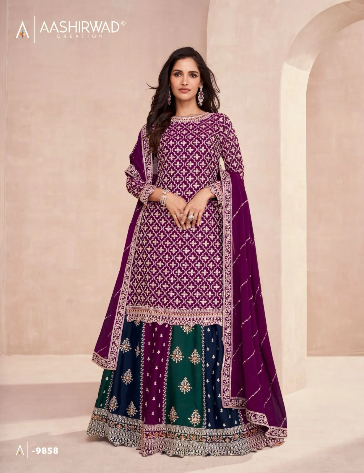 Aashirwad Gulkand Colors Premium silk Salwar Kameez Collection (2400x03)