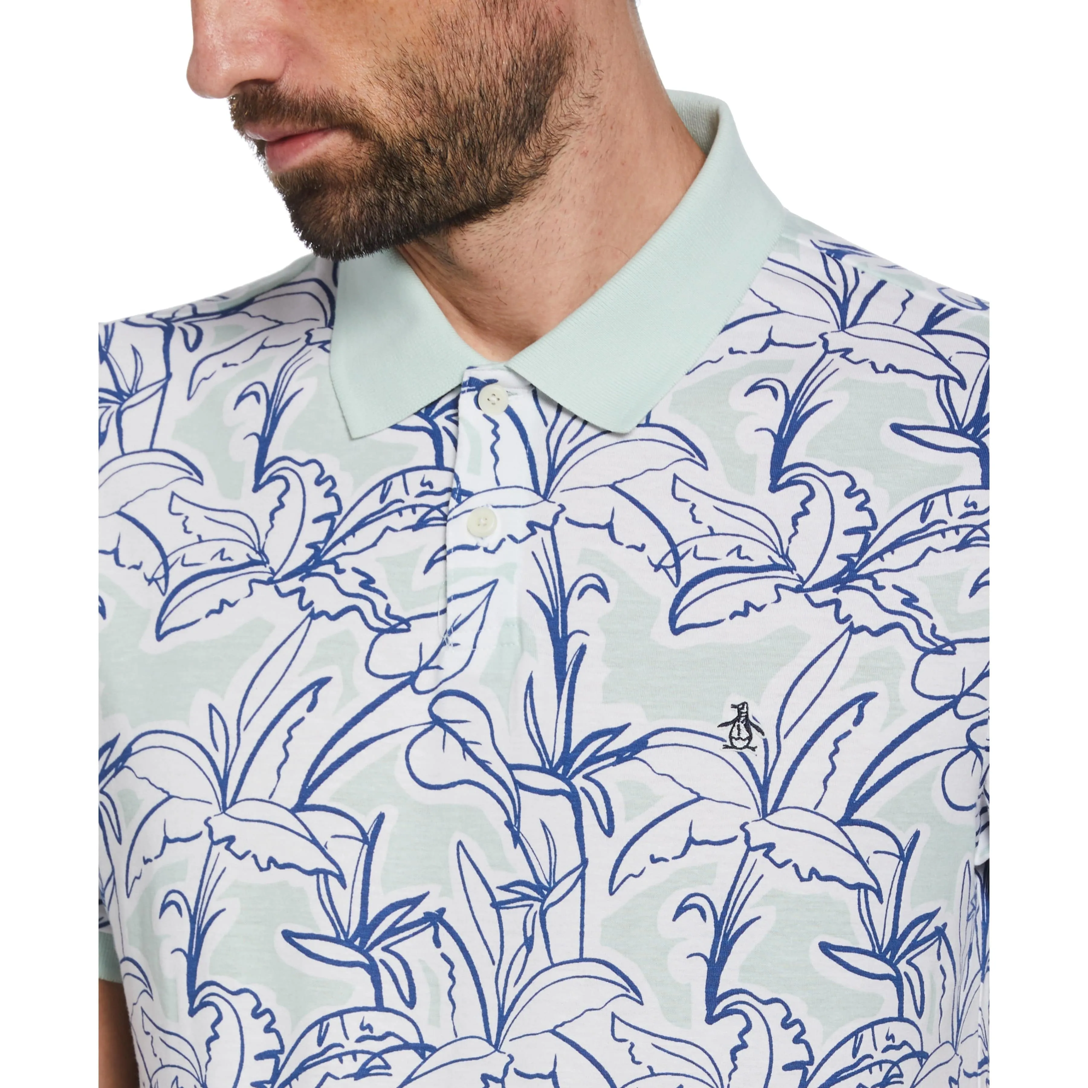 All Over Print Floral Polo