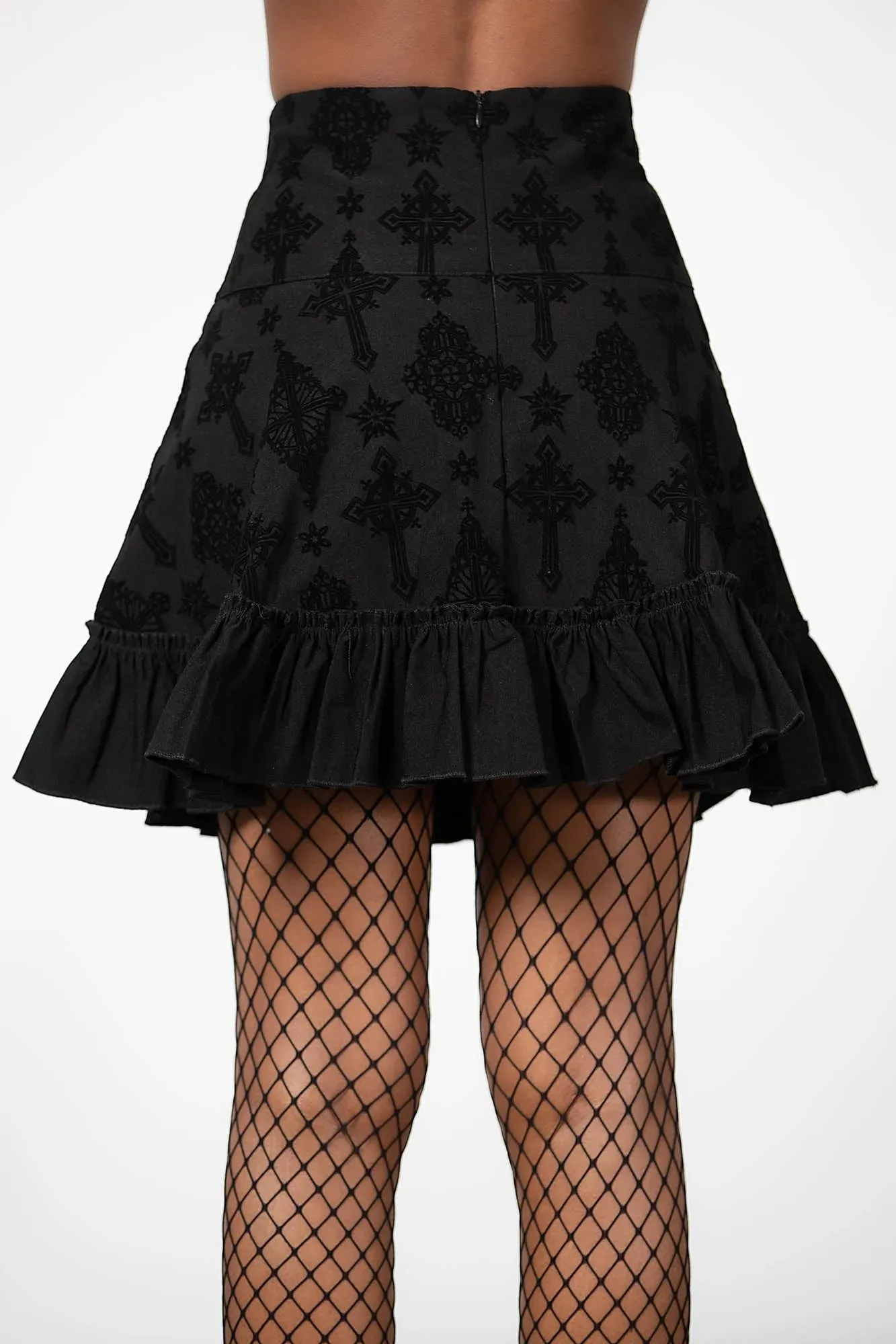 Amelie Flocked Mini Skirt