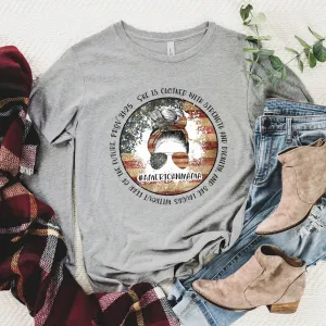 American Mama - She Is Clothed With Strength - Proverbs 31:25 Long Sleeve