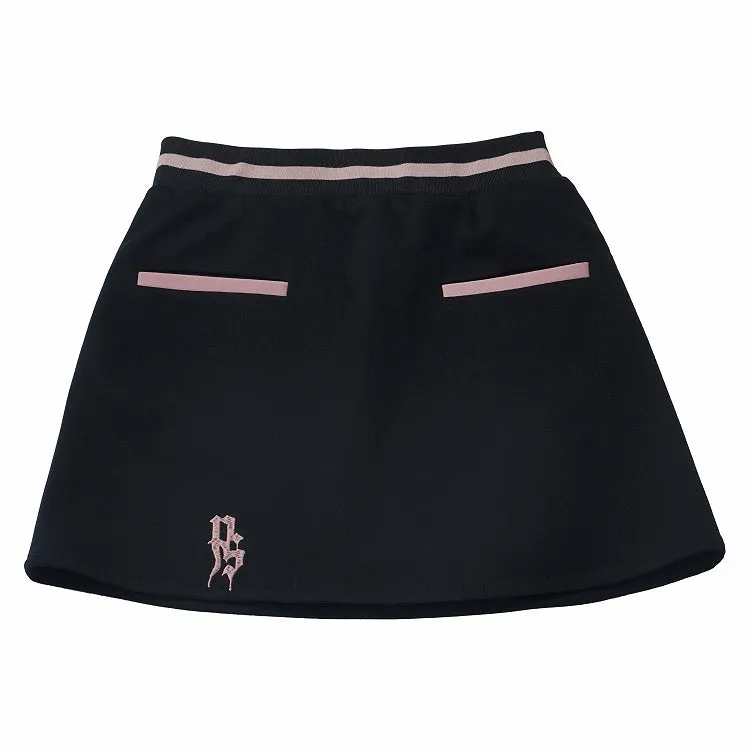Black Embroidered Skirt
