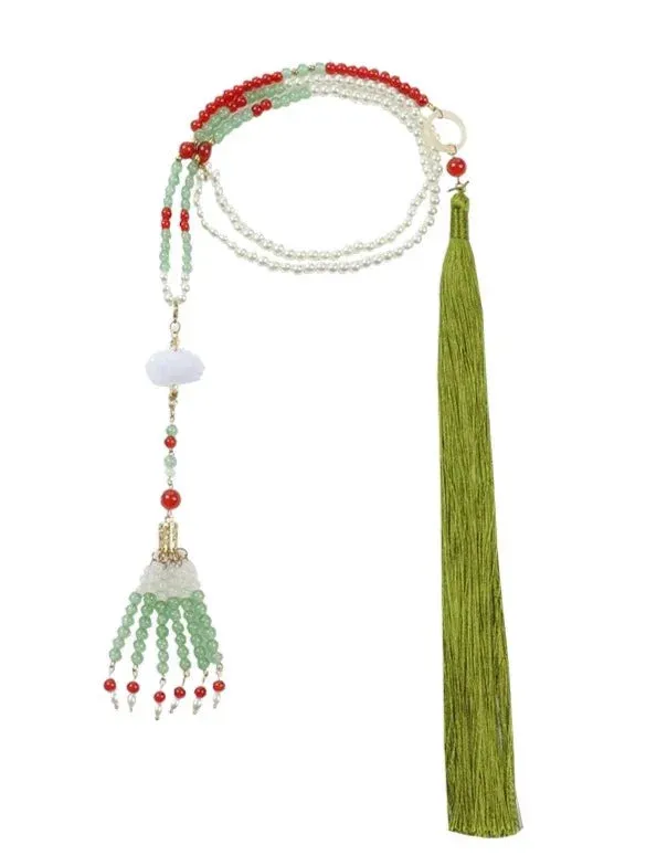 Bow   Necklace Dress China Asymmetrical Long   Beaded Big