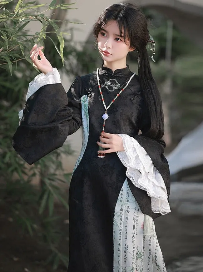Bow   Necklace Dress China Asymmetrical Long   Beaded Big