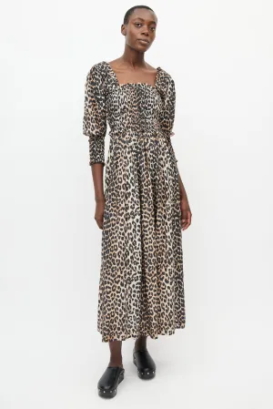 Brown & Black Smocked Dress