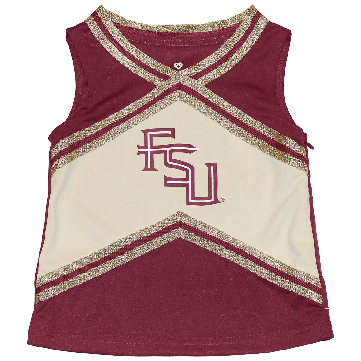 Colosseum Girl's Stacked FSU/Seminoles 2pc Cheer Set - Garnet/Gold