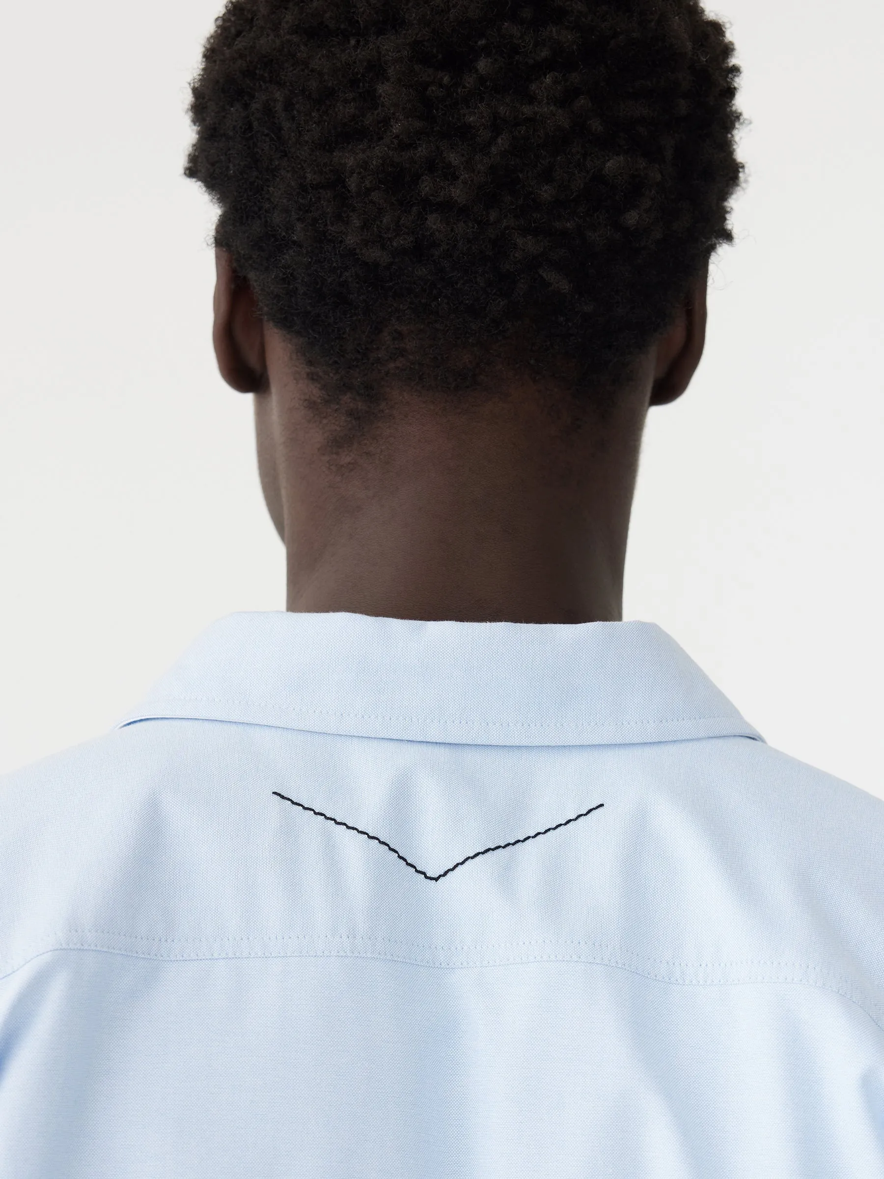 contrast cotton layered shirt