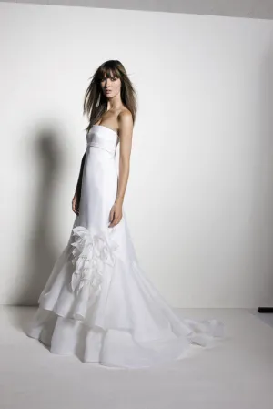 Cymbeline Flamme designer organza mermaid wedding dress size UK 12