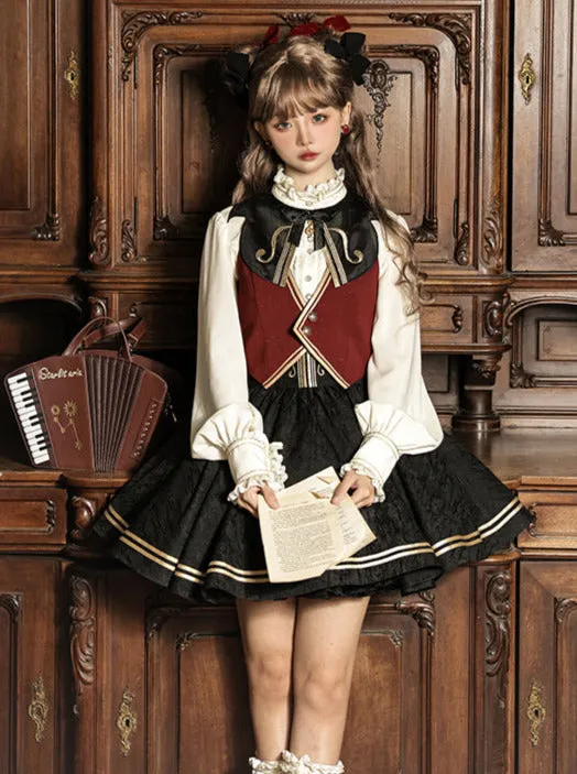 Jacquard Embroidered Classic Conductor Shirt Skirt Setup