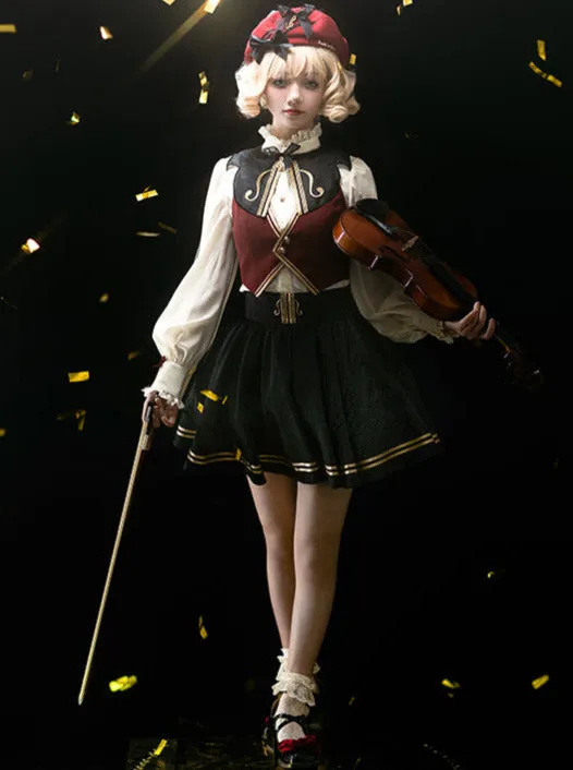 Jacquard Embroidered Classic Conductor Shirt Skirt Setup