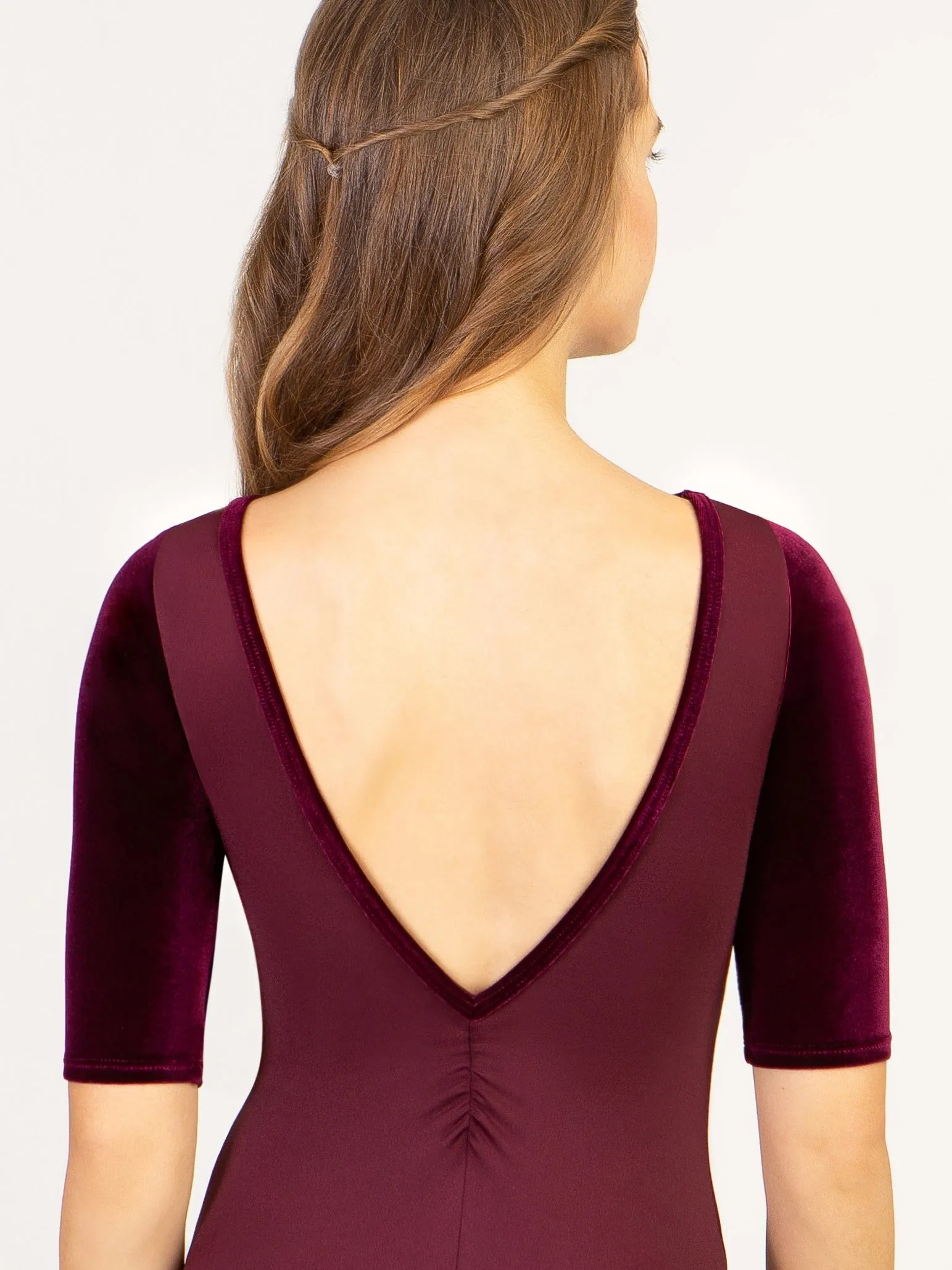 Jewelry Box Bateau Neck Half Sleeve Leotard