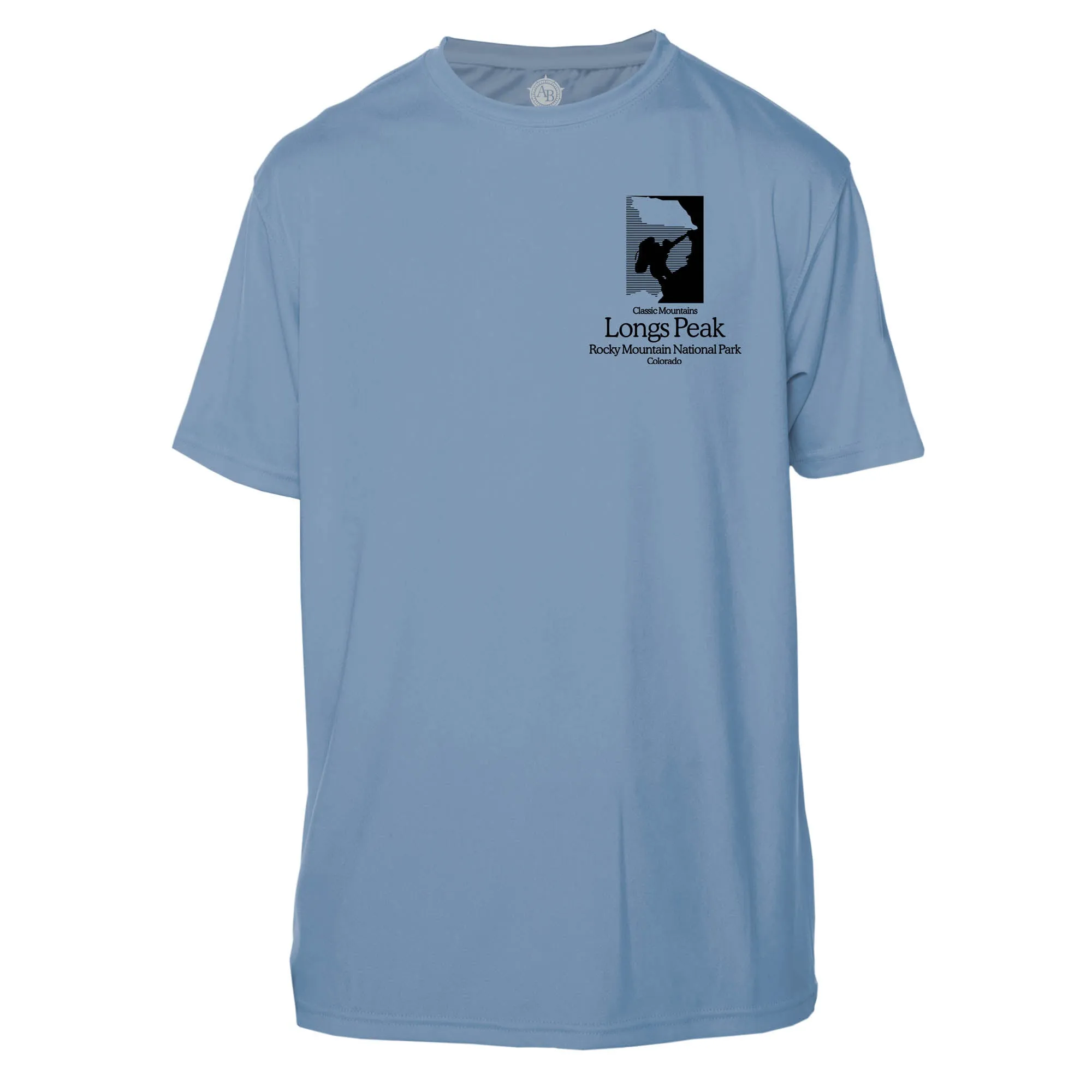 Longs Peak Classic Mountain Short Sleeve Microfiber Men's T-Shirt