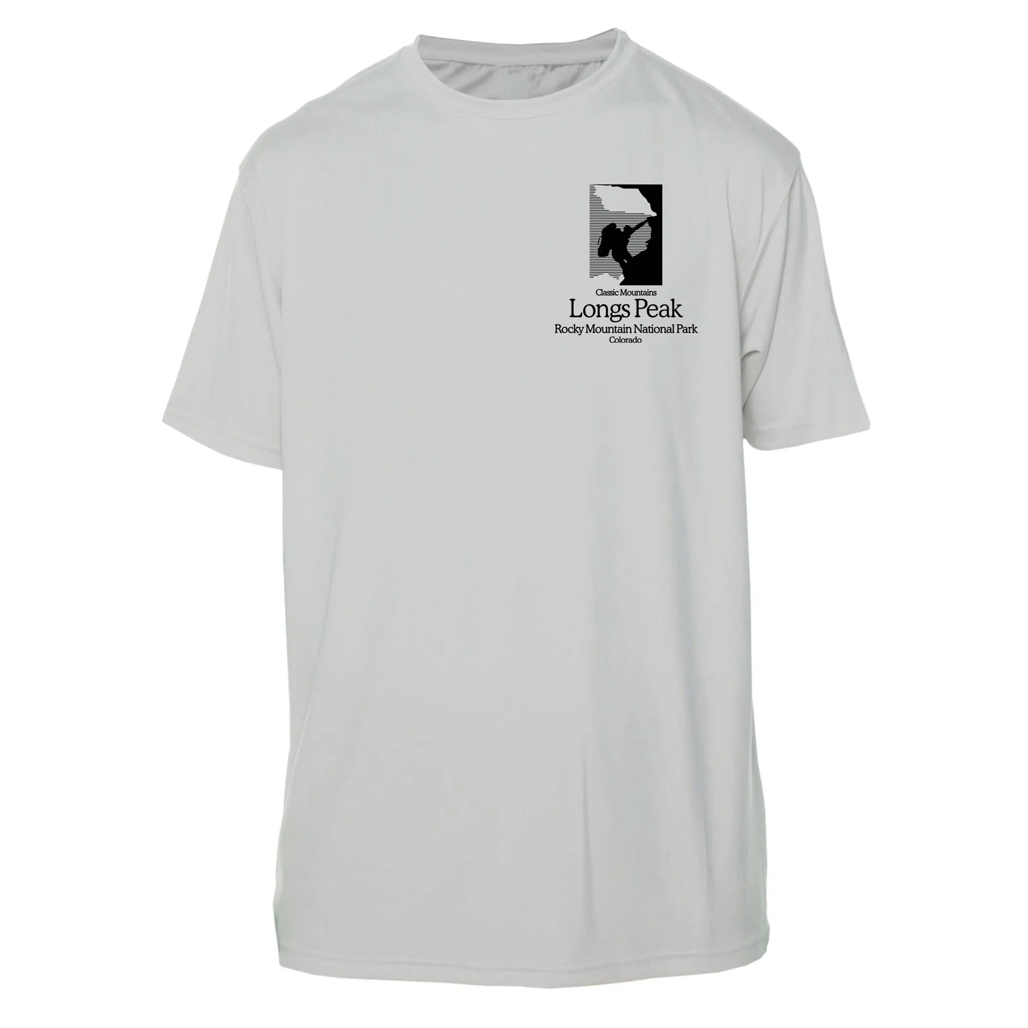 Longs Peak Classic Mountain Short Sleeve Microfiber Men's T-Shirt
