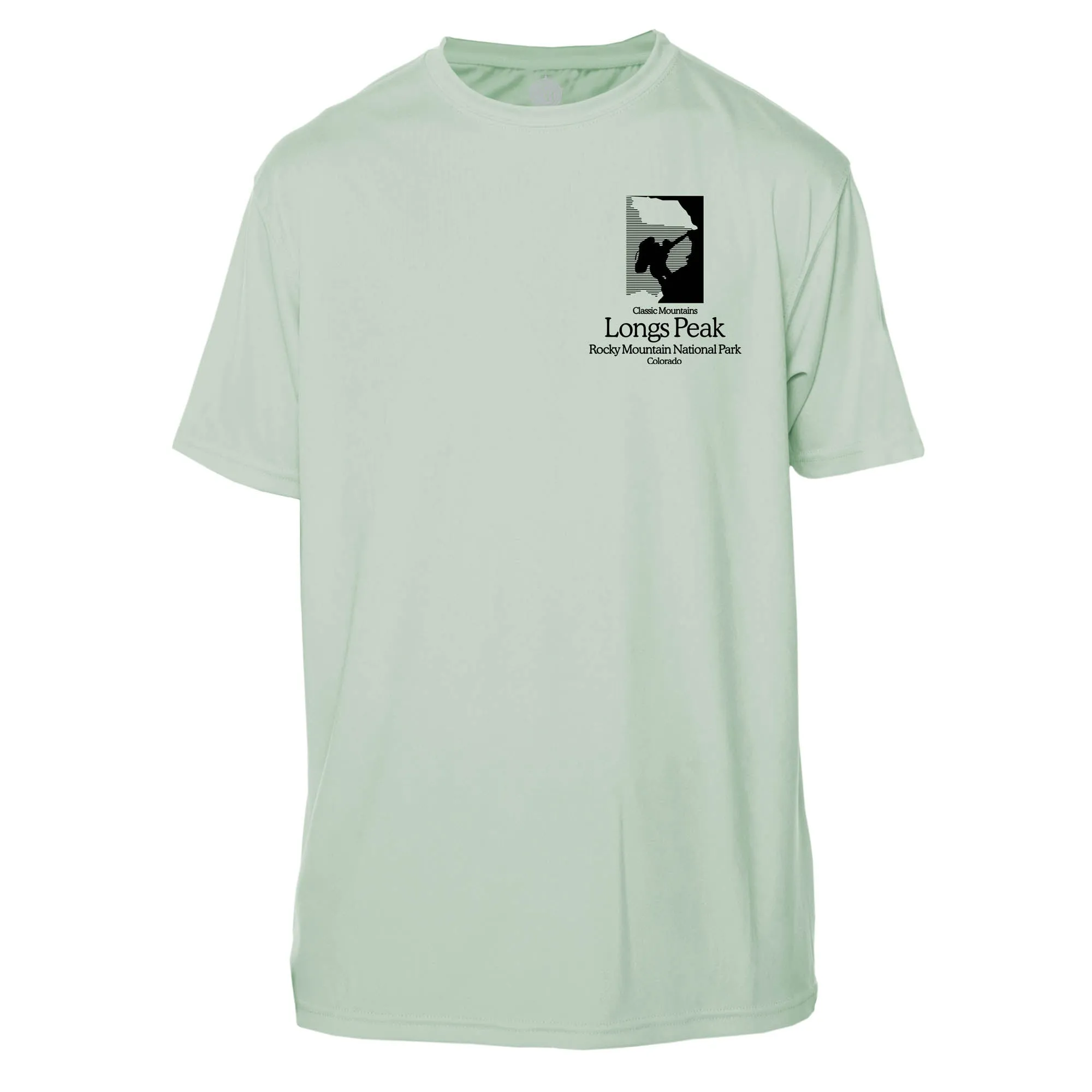 Longs Peak Classic Mountain Short Sleeve Microfiber Men's T-Shirt