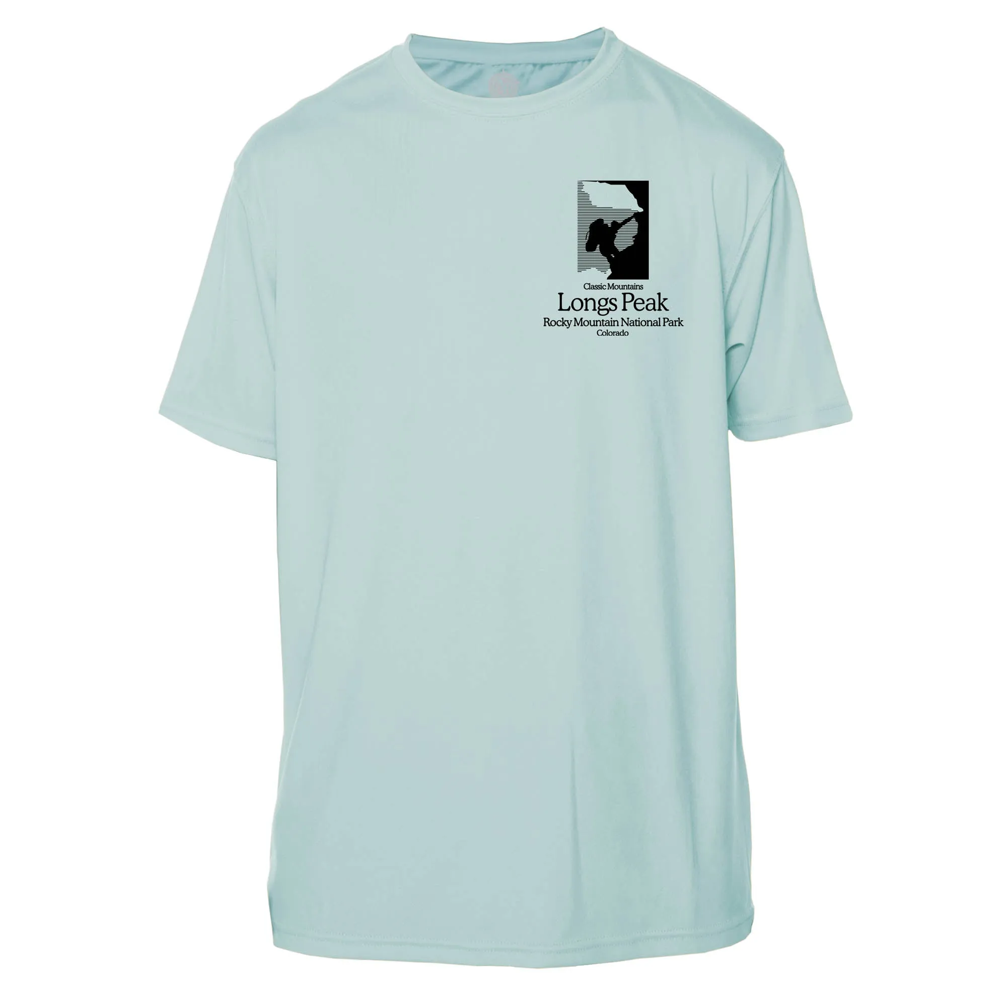 Longs Peak Classic Mountain Short Sleeve Microfiber Men's T-Shirt