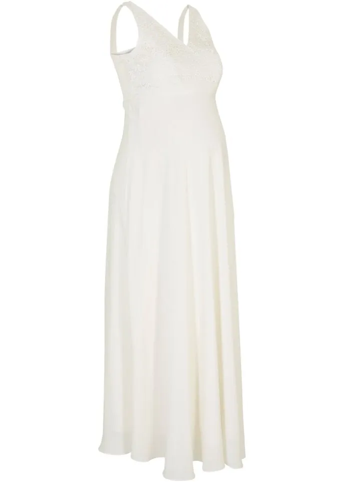 Maternity wedding dress with lace Bpc Bonprix Collection, white