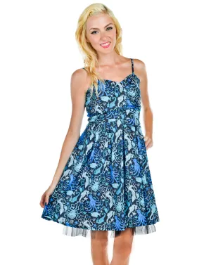 Ocean Creature Blue Octopus Tulle Party Dress
