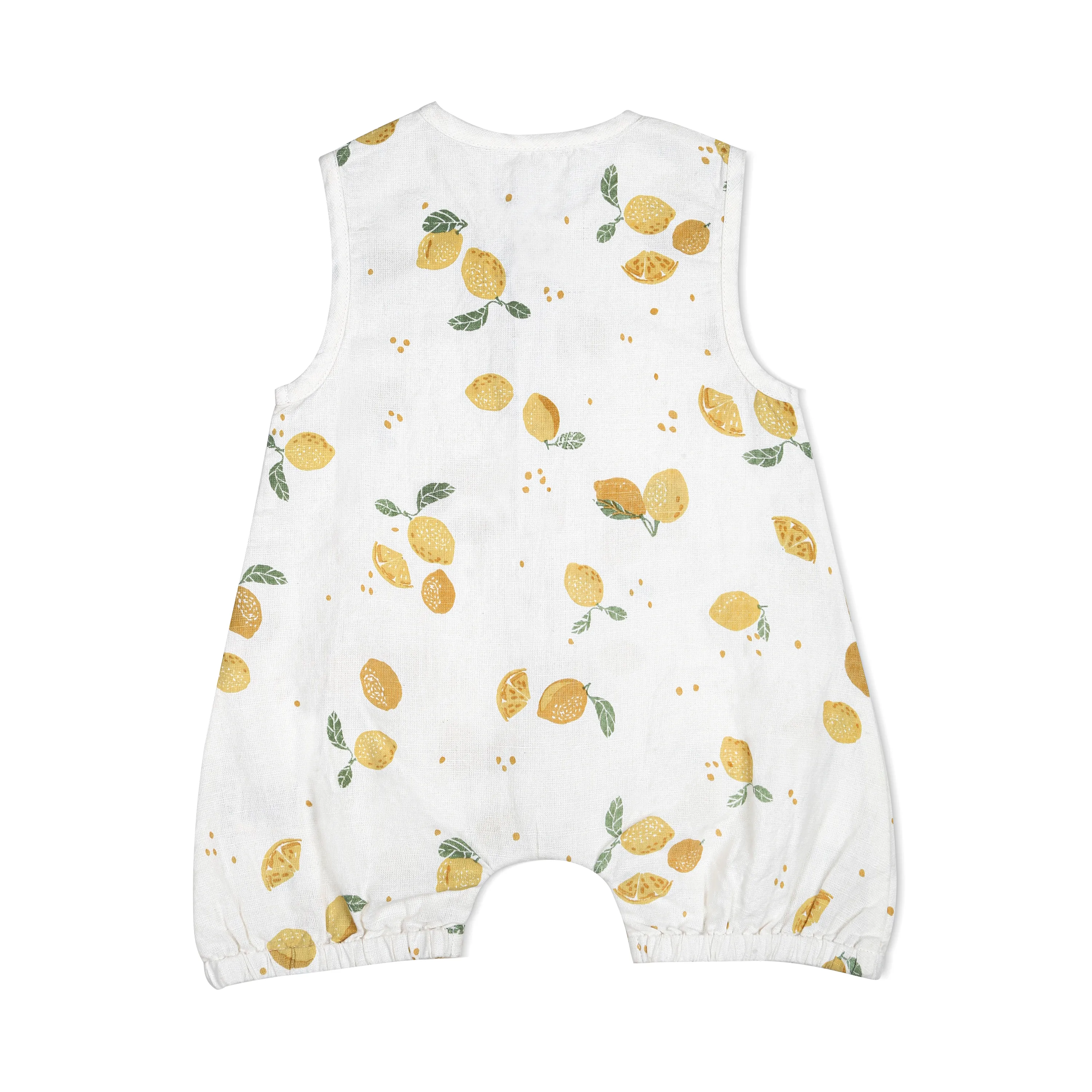 Organic Baby Sleeveless Bubble Onesie - Citron