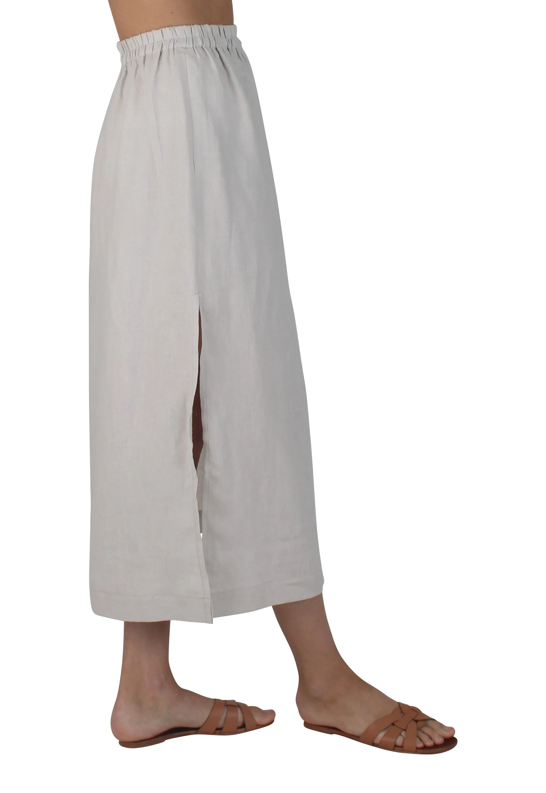 Pacific Linen Skirt Stone