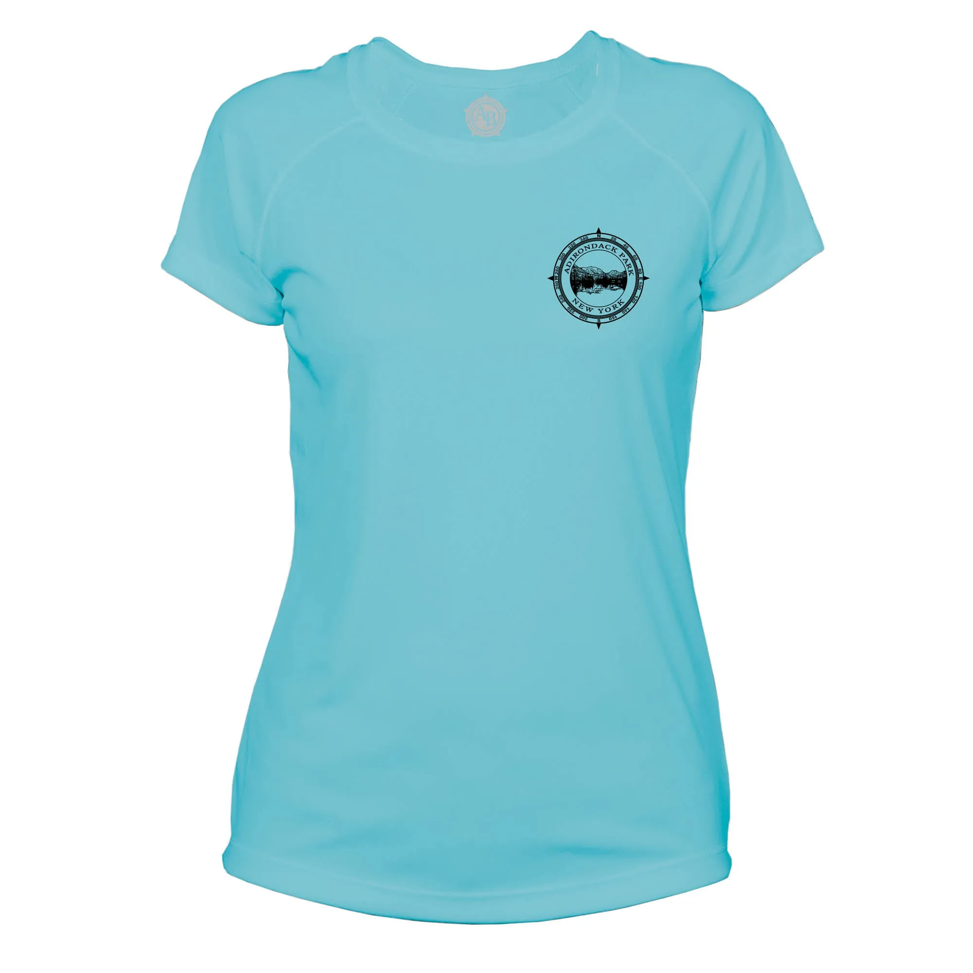 Retro Compass Adirondack Park Microfiber Short Sleeve Women's T-Shirt