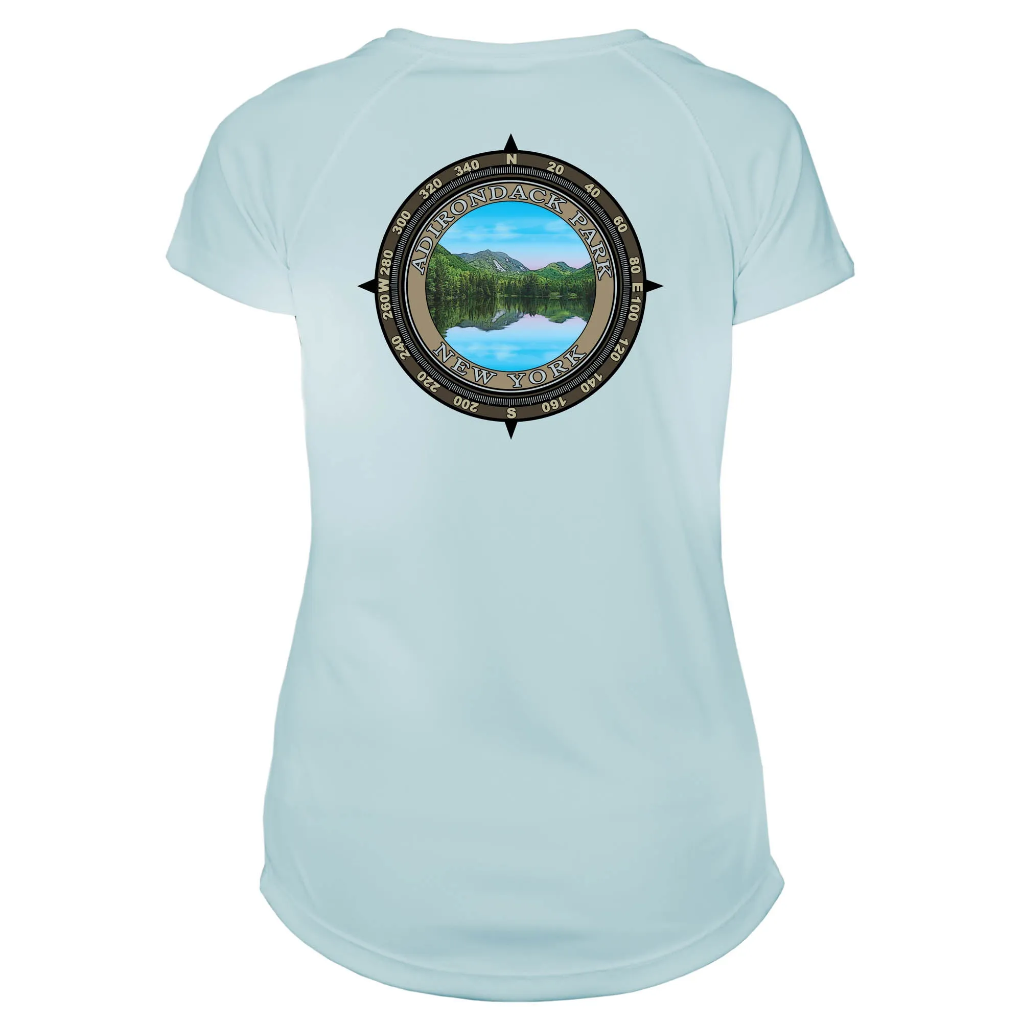 Retro Compass Adirondack Park Microfiber Short Sleeve Women's T-Shirt