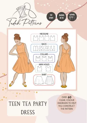 Teen Tea Party Dress Sewing Pattern