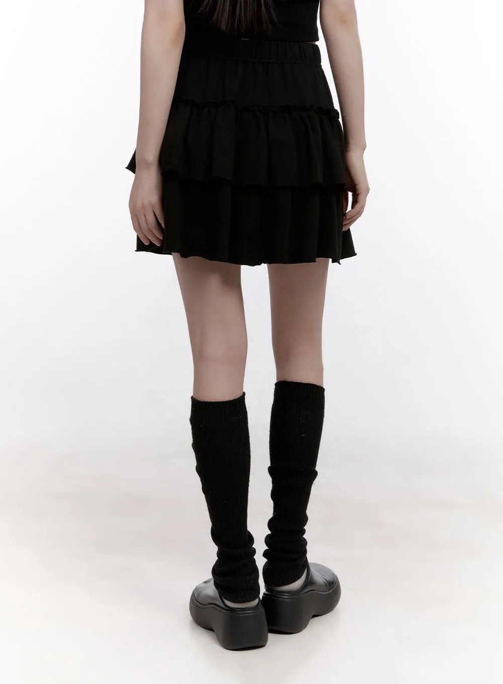 Tiered Ruffled Mini Skirt CF512