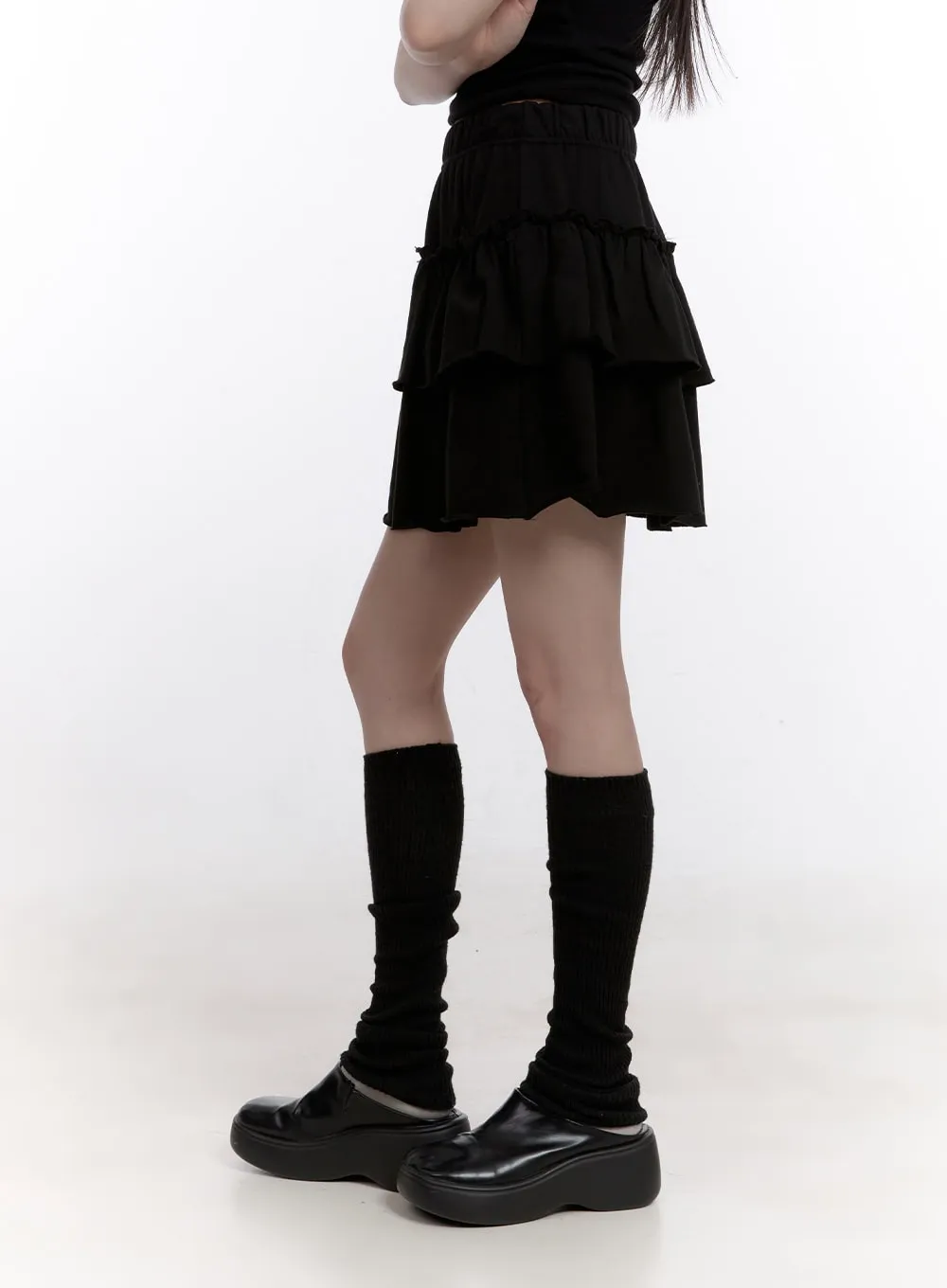 Tiered Ruffled Mini Skirt CF512
