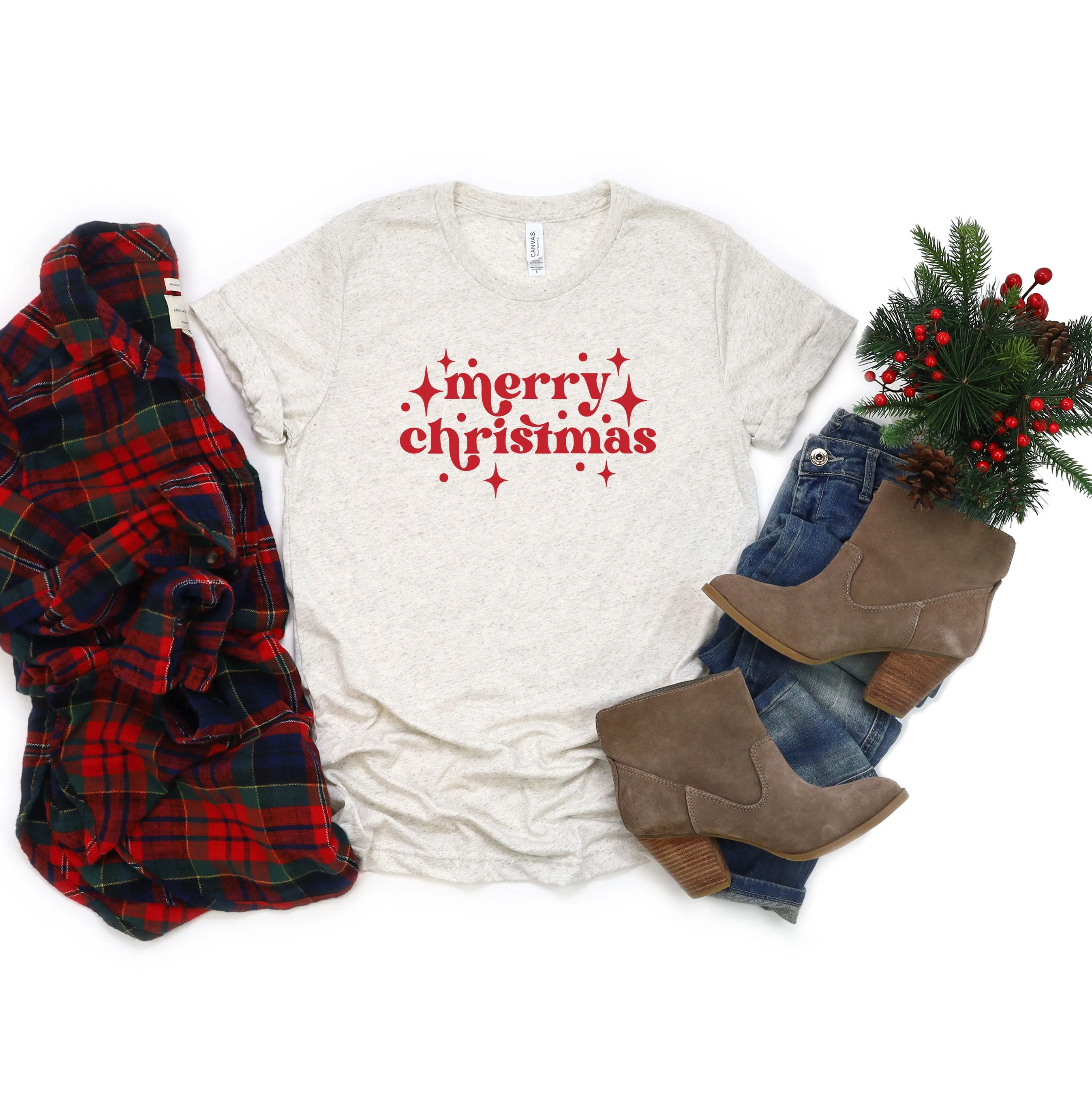 Whimsical Merry Christmas | Short Sleeve Graphic Tee
