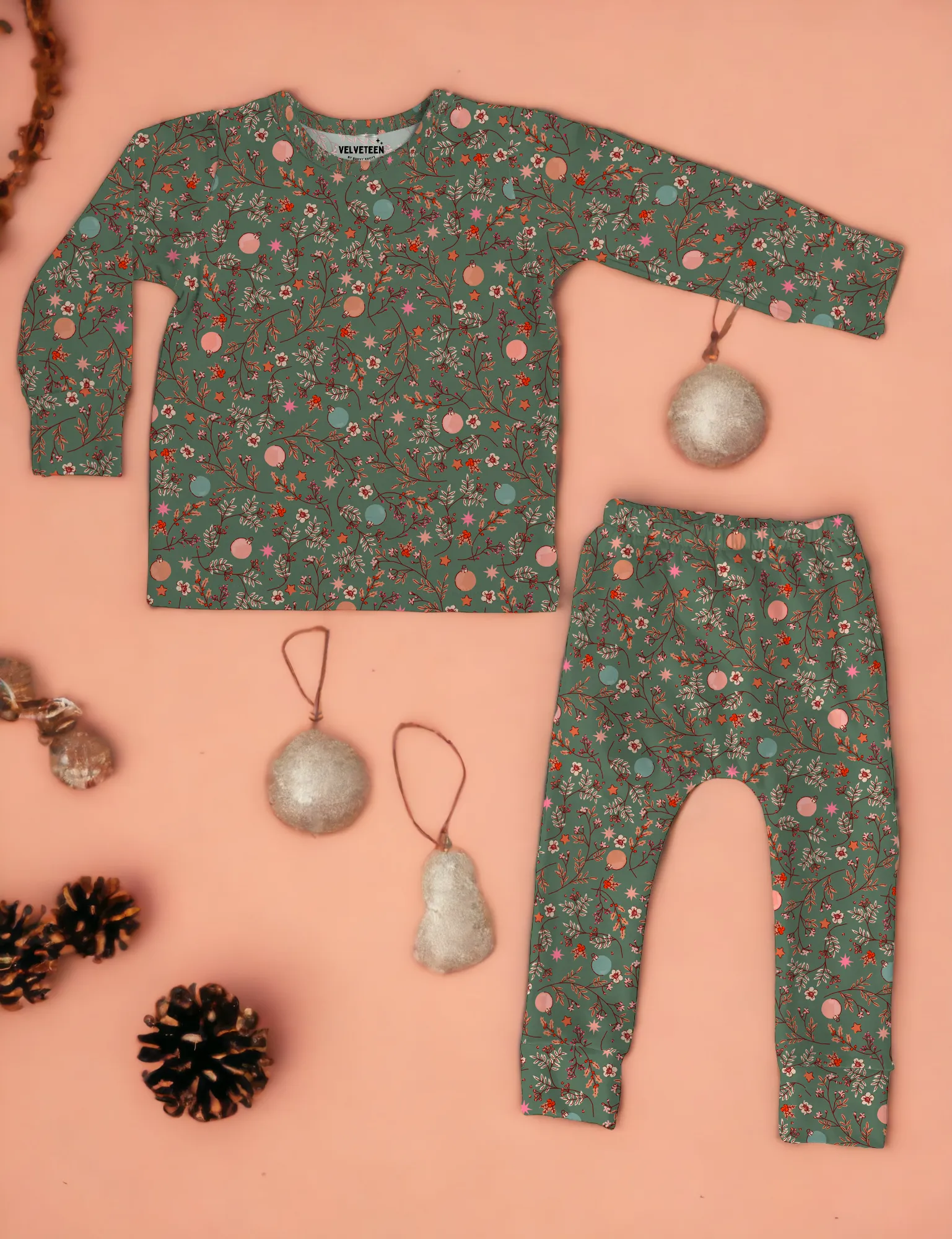 Whimsical Winter | Bamboo Long Sleeve Loungewear Set | Discontinued Style