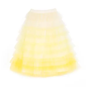 Yellow ruffled skirt